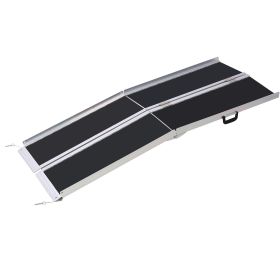 wheel chair ramp 6ft ,aluminium threhold ramp,Portable and Foldable, 600 Pound Capacity, Non-Skid Surface, Two Separate Pieces, for Home, Steps