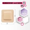 Thin Silicone Foam Dressing with Border 3 x 3. Pack of 200 Sterile Square Silicone Gel Adhesive. Hypoallrgenic
