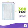Underpads 17 X 24. Pack of 300 Disposable Fluff/Polymer Underpads for Incontinence