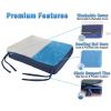 Gel Memory Foam Seat Cushion with Chair Ties - Orthopedic Seat Pad for Office;  Car;  Truck;  and Wheelchair - Cooling Comfort;  Portable;  Pressure R