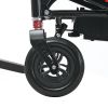 Intelligent Lightweight Foldable Electric Wheelchairs, Compact Power Wheelchair, Portable Folding Carry Wheelchair--GLOSS BLACK
