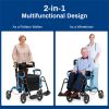 Practical Folding Rolling Walker Transport Wheelchair